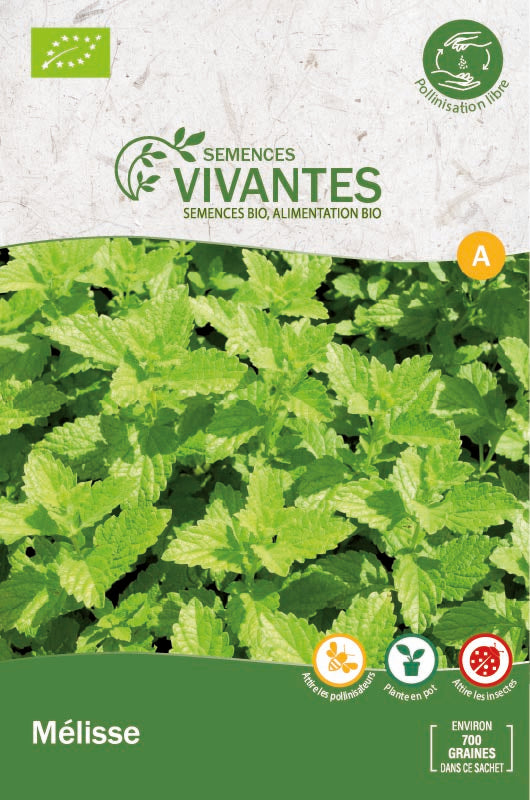 Semences Vivantes -- Mélisse bio - sachet de 700 graines