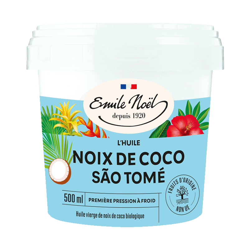 émile Noël -- Huile vierge de noix de coco bio sao tomé équitable (origine Afrique) - 500 ml