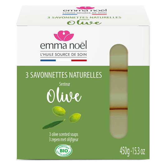 Emma Noël -- Savonnettes olive bio - 3 x 150 g