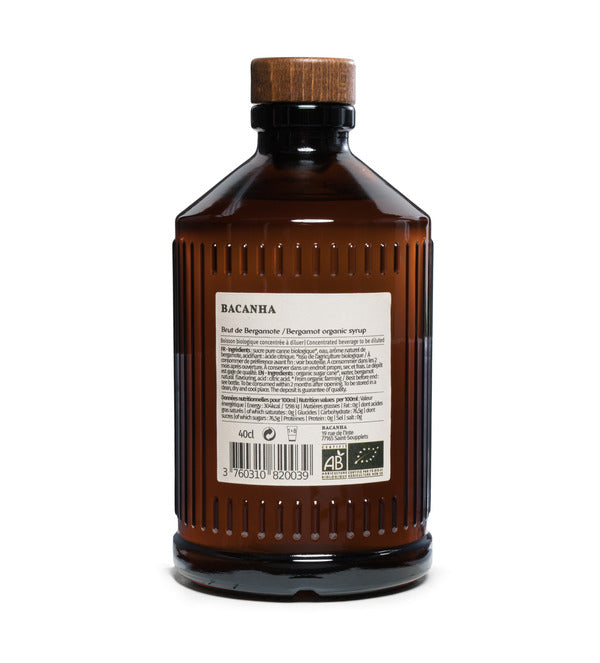 Bacanha -- Sirop bergamote brut bio - 400 ml