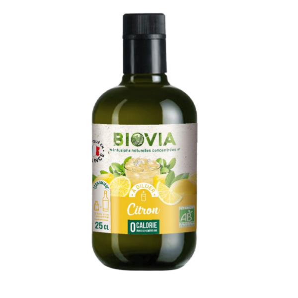 Biovia -- Infusion concentrée citron à la stévia bio - 25 cL