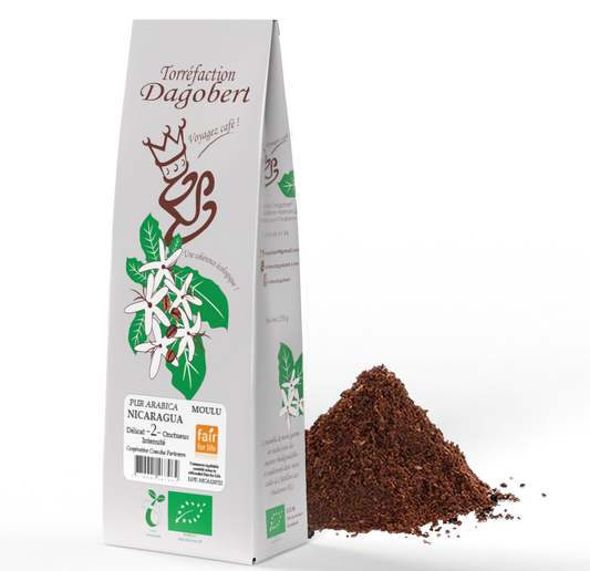 Les Cafés Dagobert -- Nicaragua 100% arabica, bio et équitable - moulu/filtre (origine Nicaragua) - 250 g