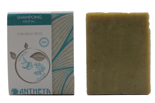 Antheya -- Shampoing solide sauge/ortie - cheveux secs (bande papier) - 100 g