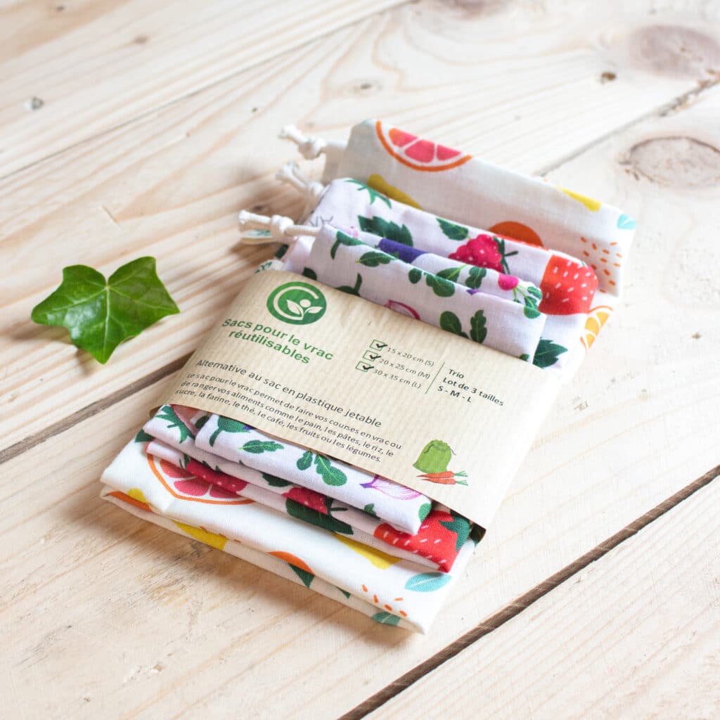 Angie Be Green -- Sacs à vrac (coton bio) - Trio S/M/L