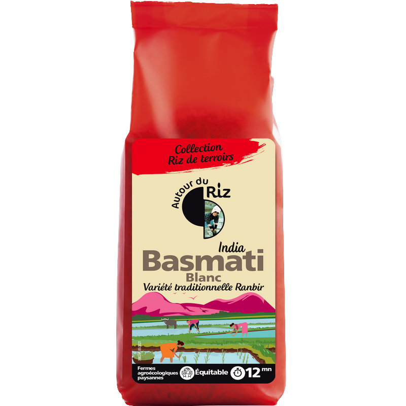 Autour Du Riz -- Riz basmati blanc bio équitable (origine Inde) - 500 g