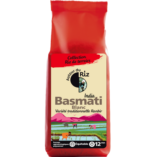 Autour Du Riz -- Riz basmati blanc bio équitable (origine Inde) - 500 g