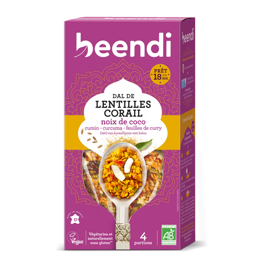 Beendi -- Dal de lentilles corail à la noix de coco bio - 250 g