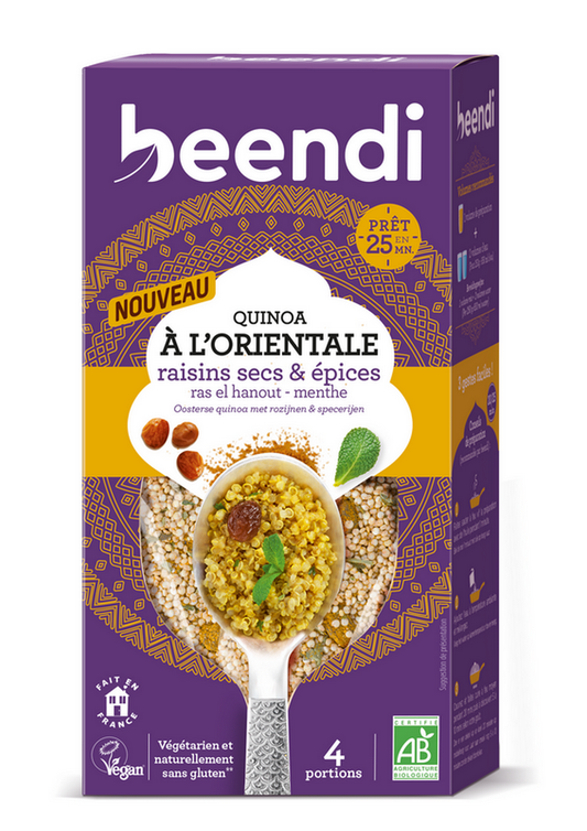 Beendi -- Quinoa à l'orientale, raisins secs et épices bio - 250 g