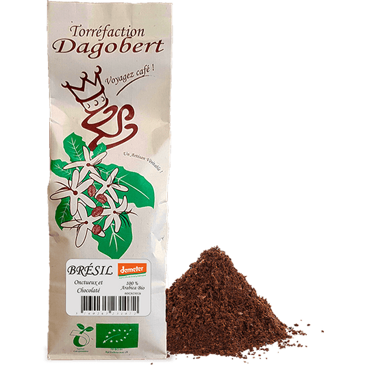 Les Cafés Dagobert -- Brésil demeter 100% arabica bio - moulu/filtre (origine Brésil) - 250 g