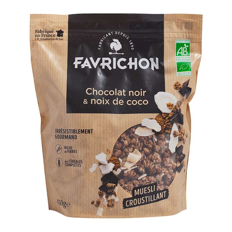 Favrichon -- Muesli croustillant chocolat noir & noix de coco - 450 g