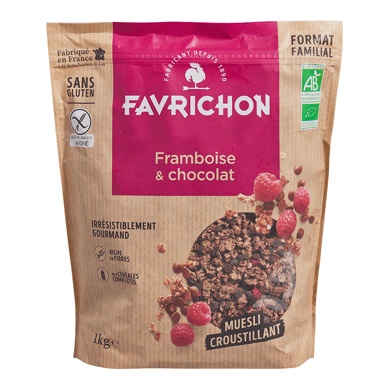 Favrichon -- Muesli croustillant framboise & chocolat - 1 kg