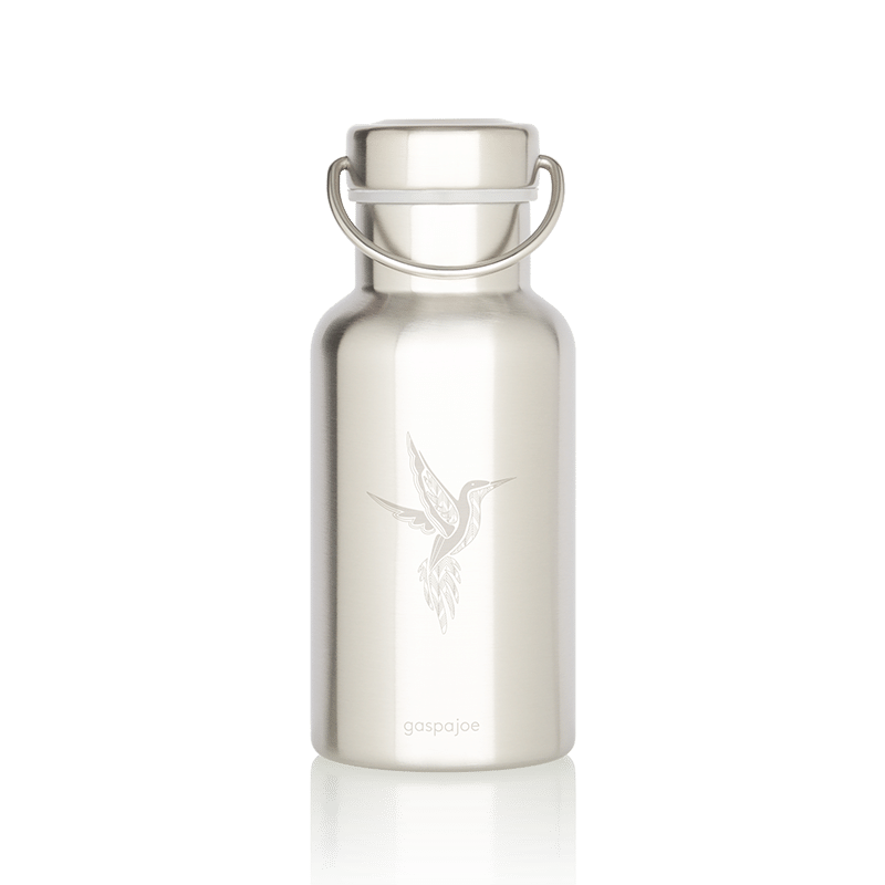 Gaspajoe -- Gourde isotherme groovy inox gravure colibri - 350 ml