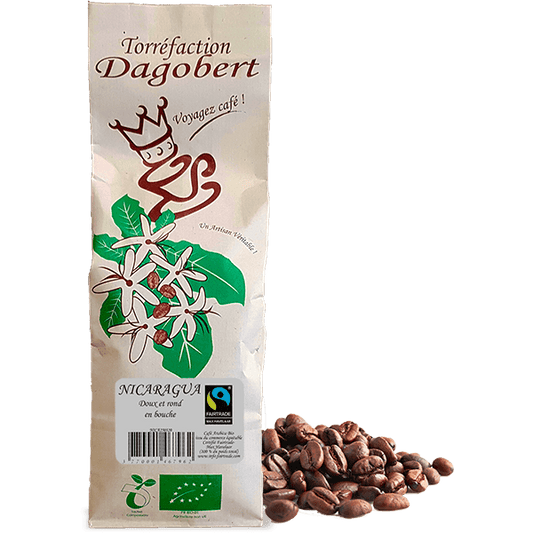 Les Cafés Dagobert -- Nicaragua 100% arabica, bio et équitable - grains (origine Nicaragua) - 1 kg